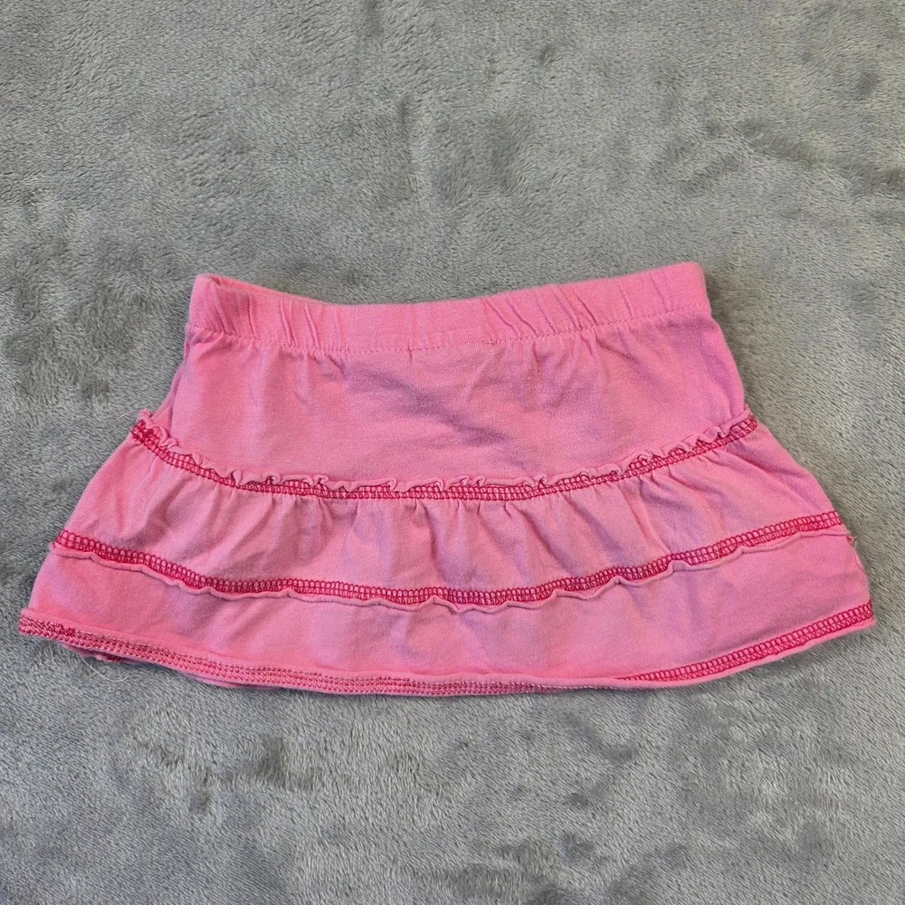 Converse All Star Baby Girls Pink Tiered Ruffle Skirt Size 6/9 Months Cotton
